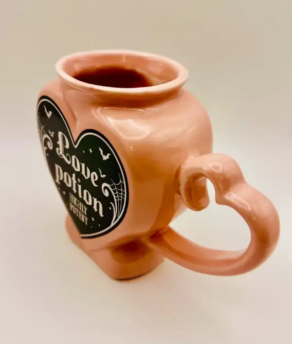 Taza Con Forma De Pocion De Amor Rosa
