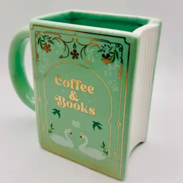Taza En Forma De Libro Verde
