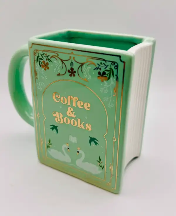 Taza En Forma De Libro Verde