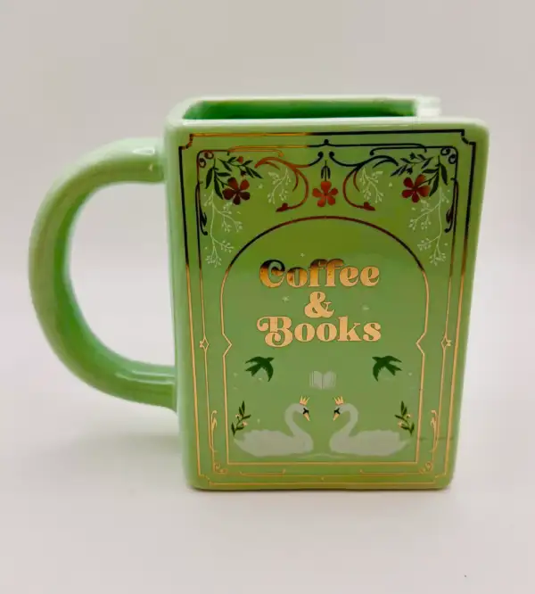 Taza En Forma De Libro Verde - Imagen 2