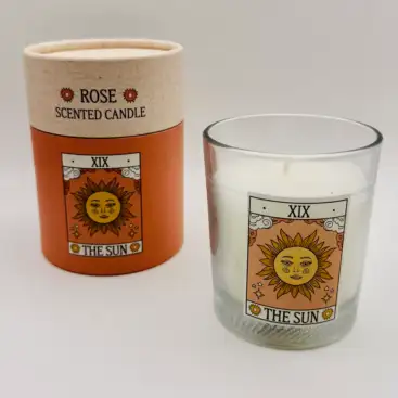 Vela De Rosa Del Tarot El Sol