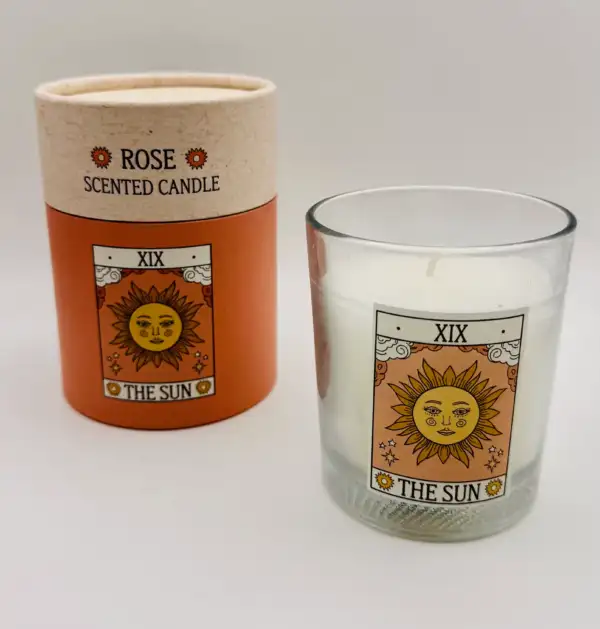 Vela De Rosa Del Tarot El Sol