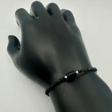 Pulsera Turmalina Facetada Con Mineral