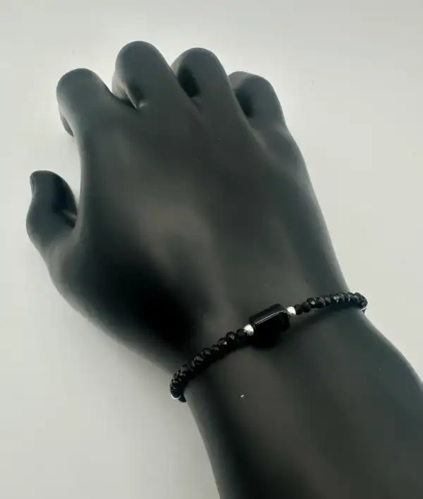 Pulsera Turmalina Facetada Con Mineral