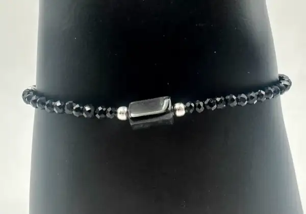 Pulsera Turmalina Facetada Con Mineral - Imagen 2