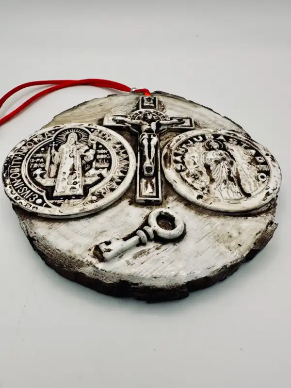 Amuleto San Benito, San Judas Tadeo, Cristo Y Llave Abrecaminos