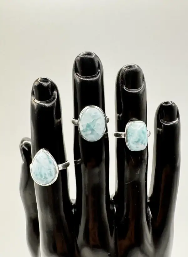 Anillo de Larimar Plata de Ley