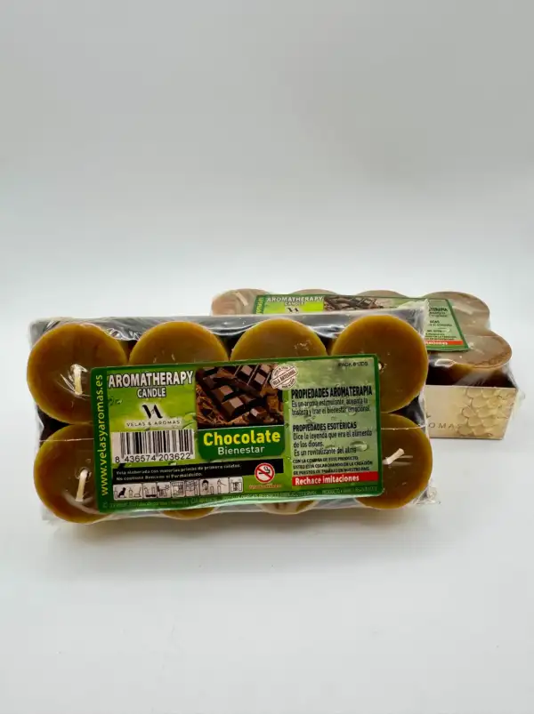 Pack 8 Velas Chocolate