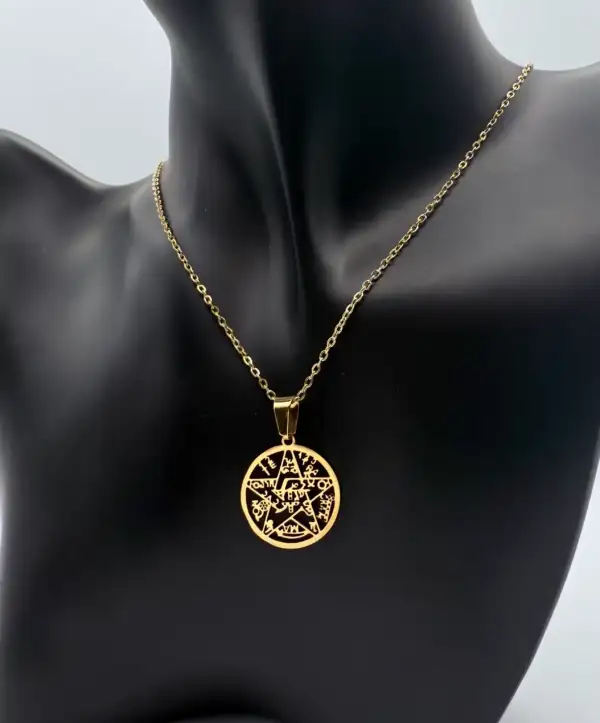Colgante Tetragramaton Acero Dorado