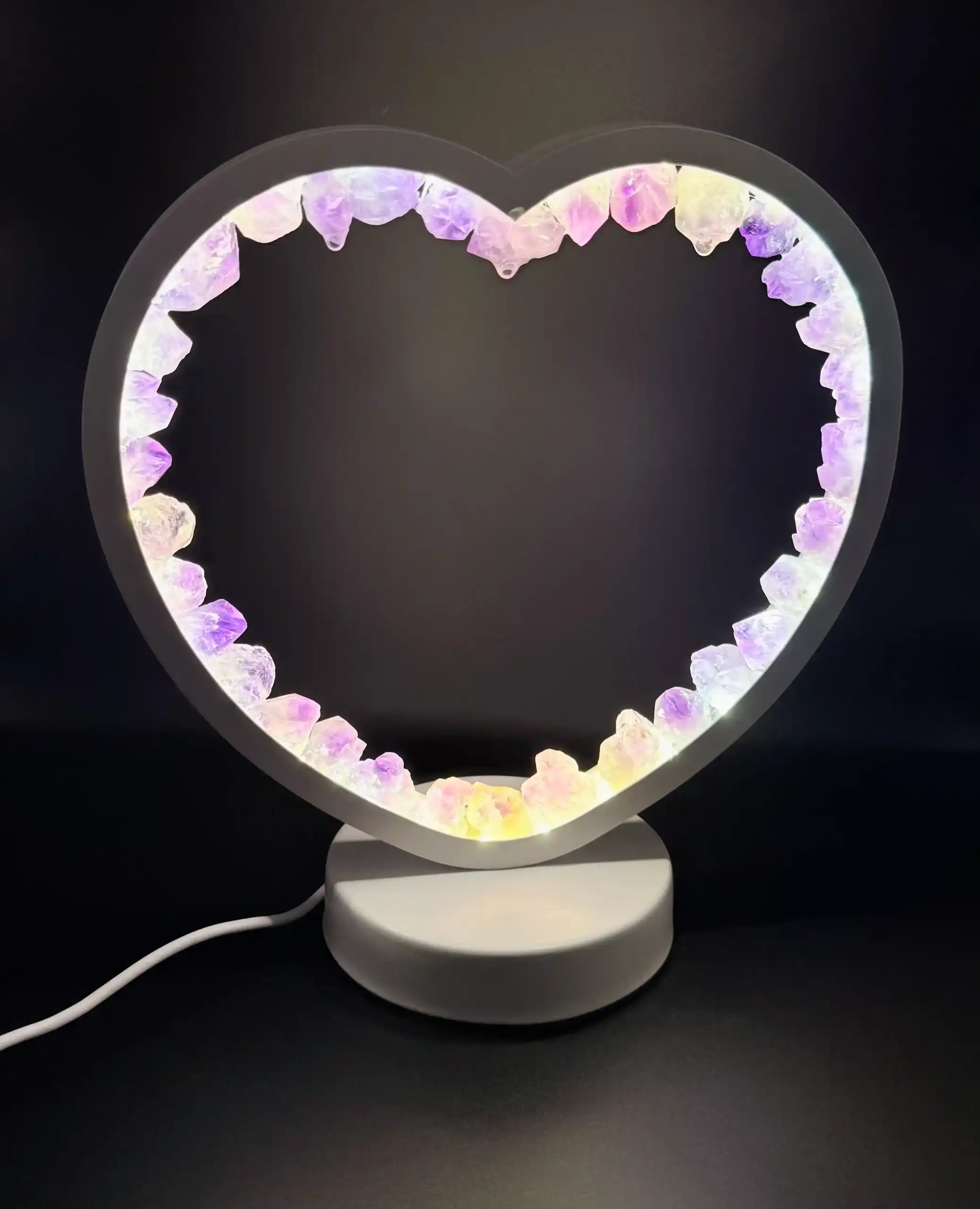 Lampara Corazon Amatista - Imagen 3