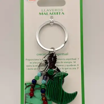 Llavero Luna Malaquita