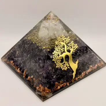 Orgonita Amatista Y Cuarzo Blanco Grande