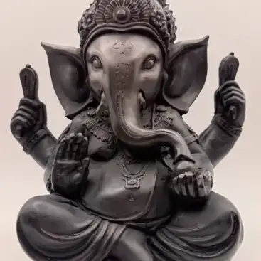 Figura Ganesh Negra 23 Cm