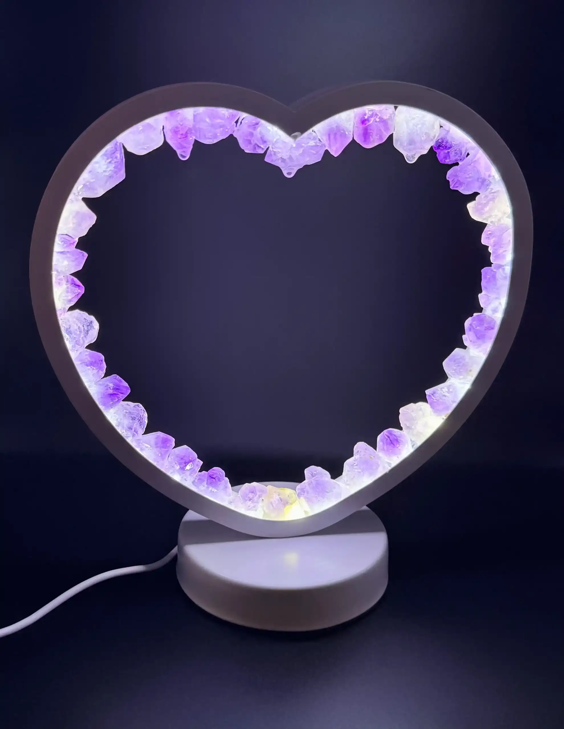 Lampara Corazon Amatista - Imagen 2