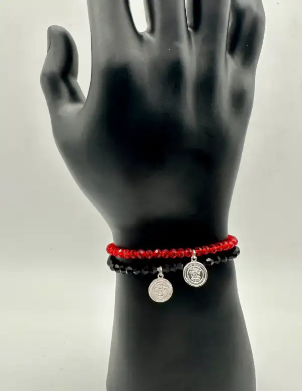 Pulsera Elastica Piedras Facetadas San Miguel Plata de Ley