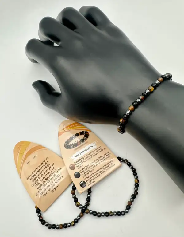 Pulsera Triple Protección 4mm