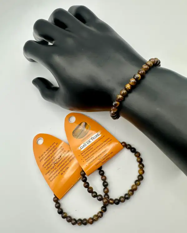 Pulsera De Ojo De Tigre 6mm