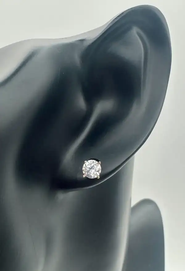 Pendientes Cuarzo Blanco Facetado