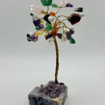 Arbol Multimineral Con Base De Fluorita