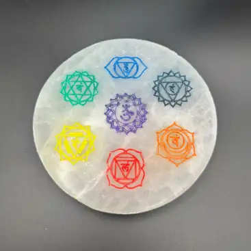 Placa Grande Selenita Chakras