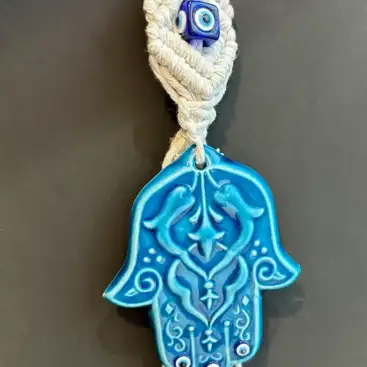 Amuleto Mano De Fatima, Ojo Turco Y Macrame