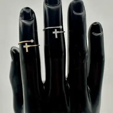 Anillo Cruz Fino Acero