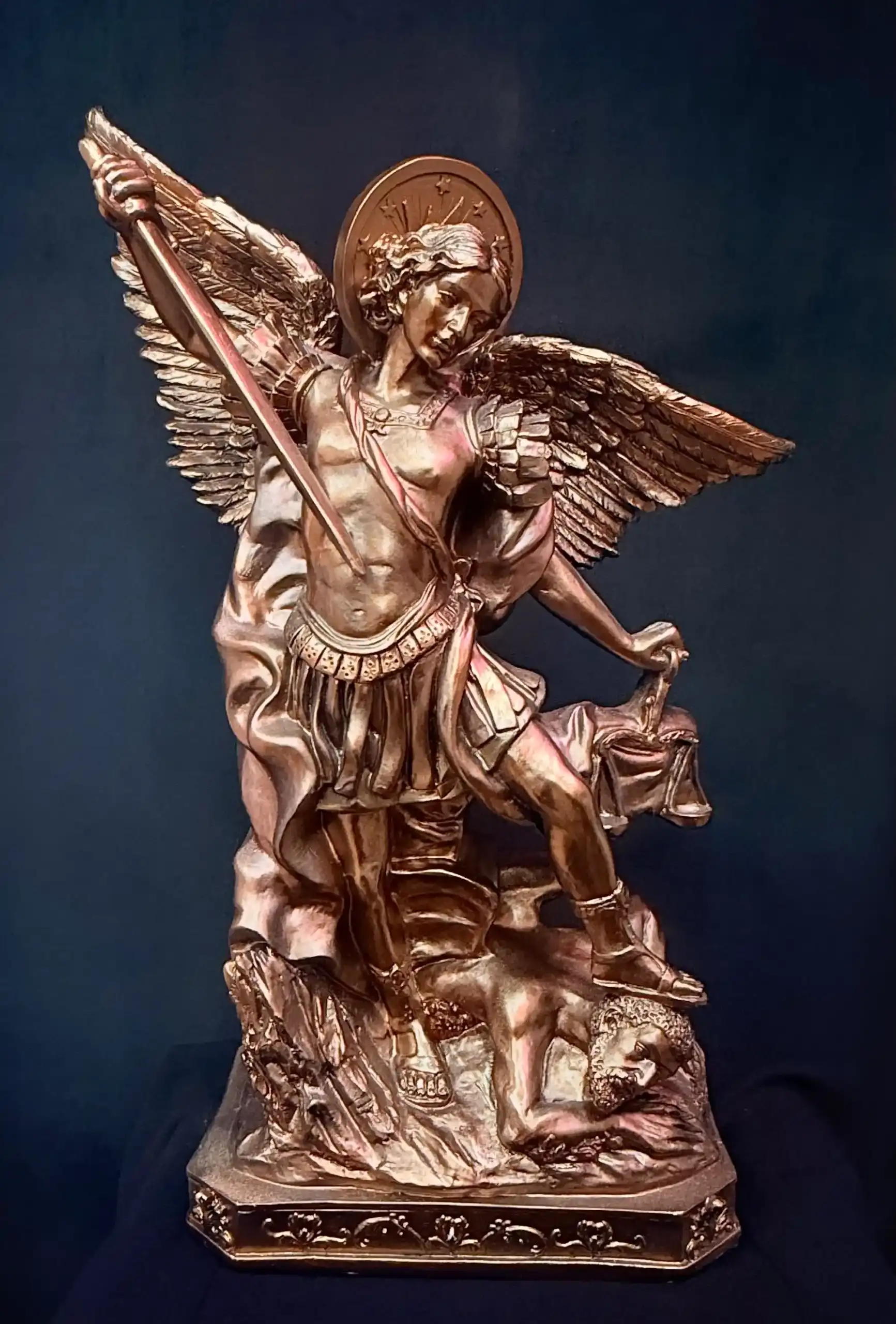 Figura Arcangel Miguel Bronce 45cm