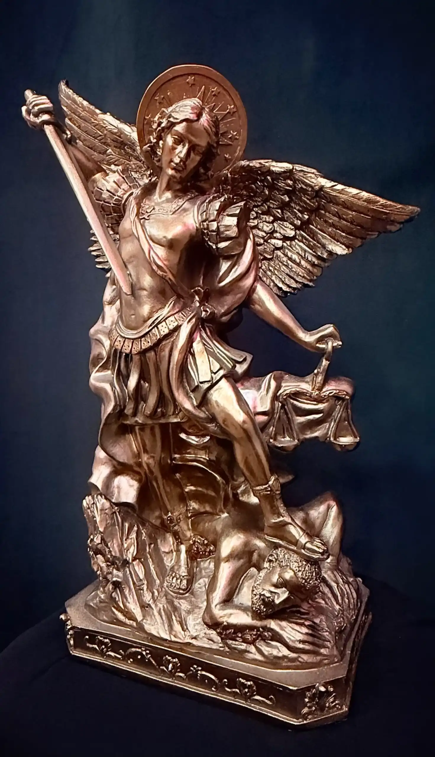 Figura Arcangel Miguel Bronce 45cm - Imagen 2