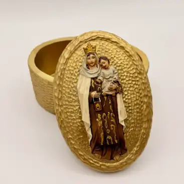 Caja Oval Virgen Del Carmen