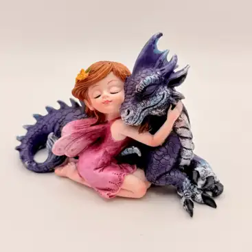 Figura Hada Con Dragon 10cm