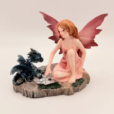 Figura Hada Con Dragon 12cm