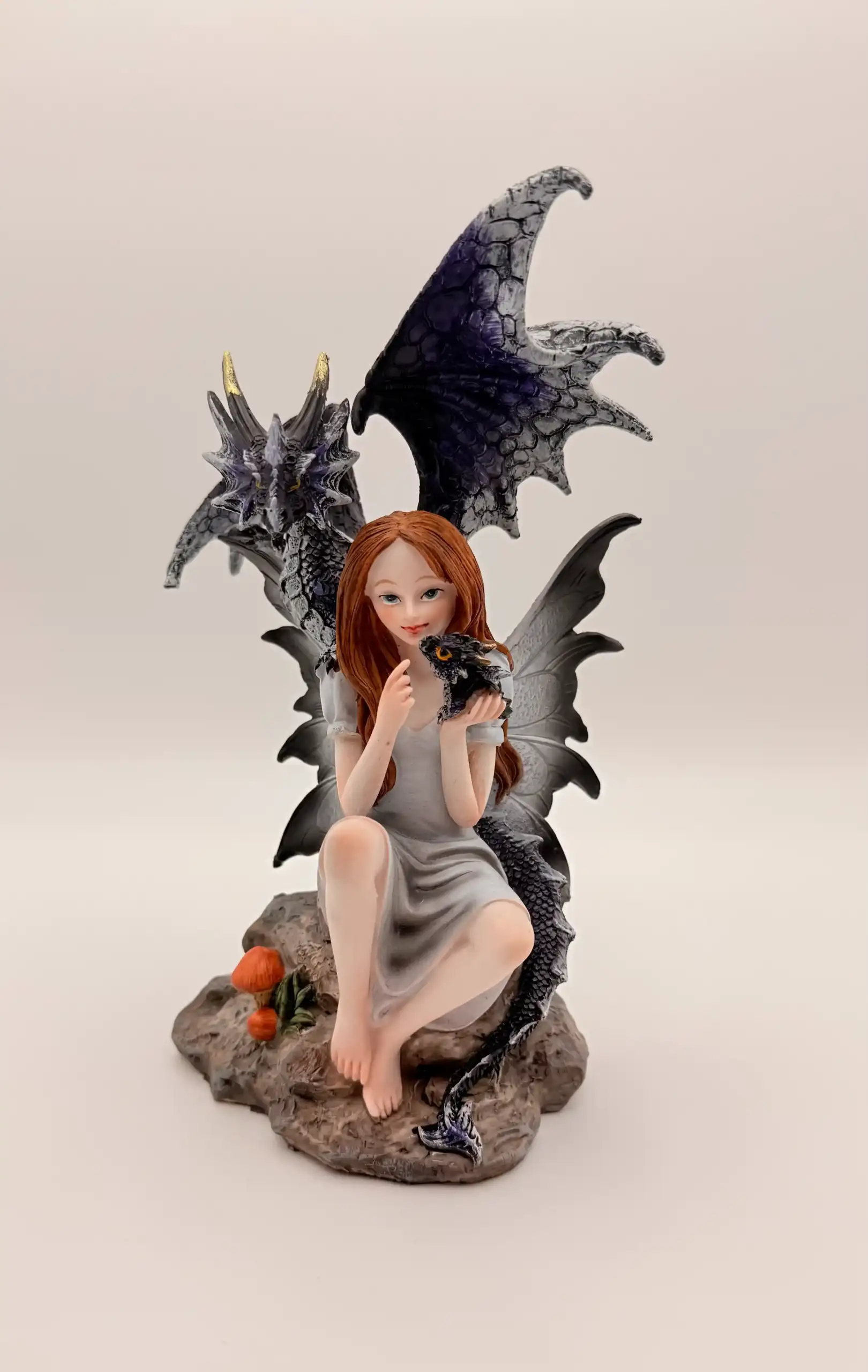 Figura Hada Con Dragon 20cm