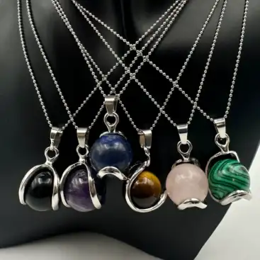 Colgante Mineral Para La Ansiedad De Acero