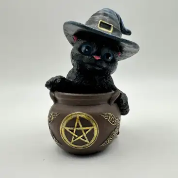 Gato Brujo Con Tinaja 11 Cm