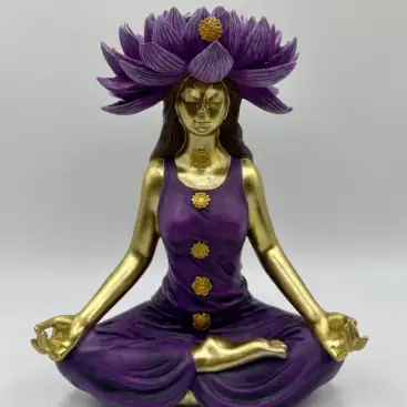 Portaconos Mujer Meditando 21 Cm