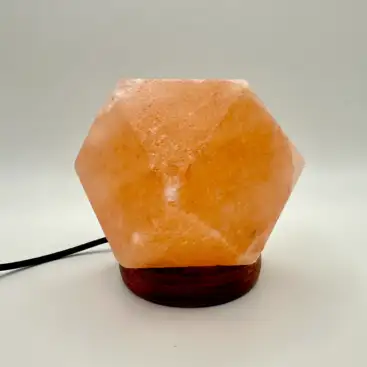 Lampara De Sal Del Himalaya Rombo Led