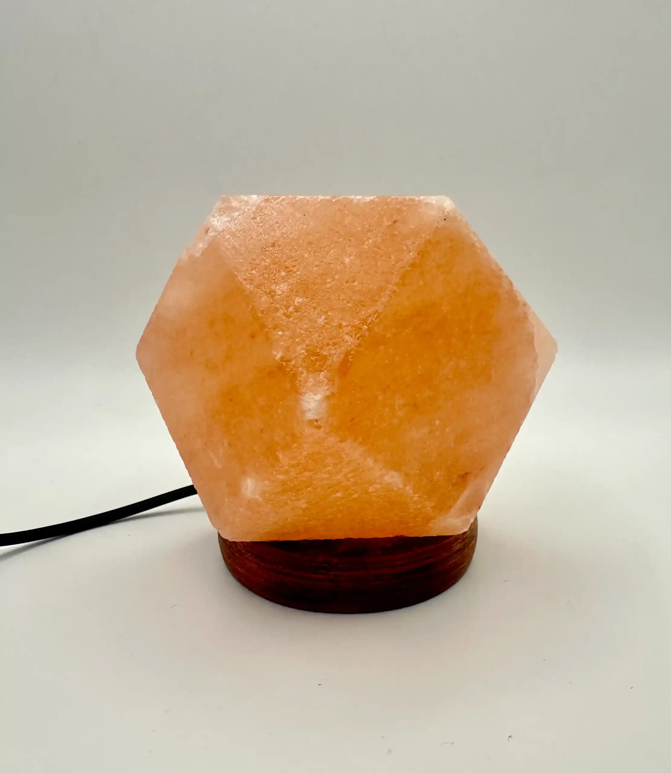 Lampara De Sal Del Himalaya Rombo Led