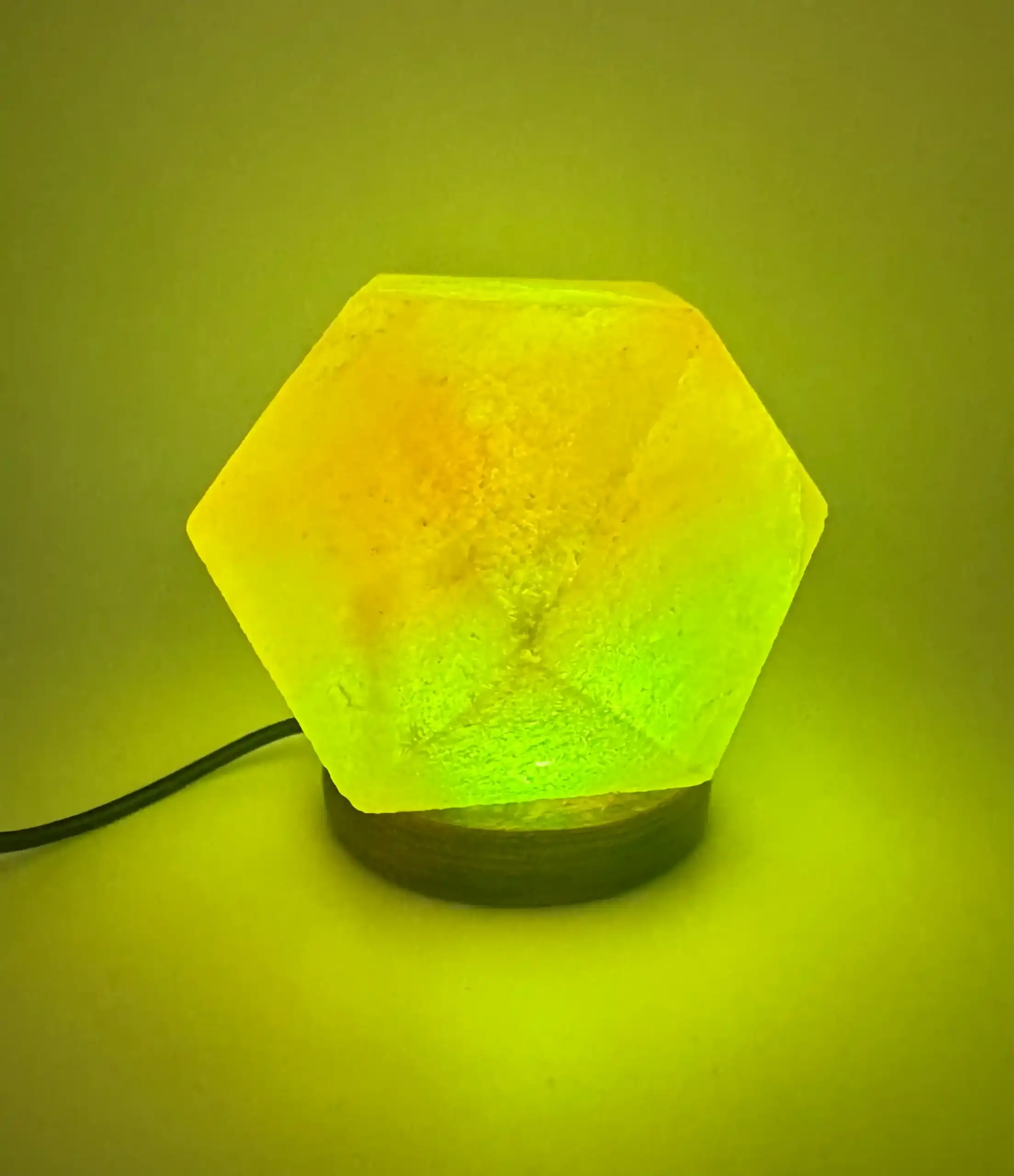 Lampara De Sal Del Himalaya Rombo Led - Imagen 2