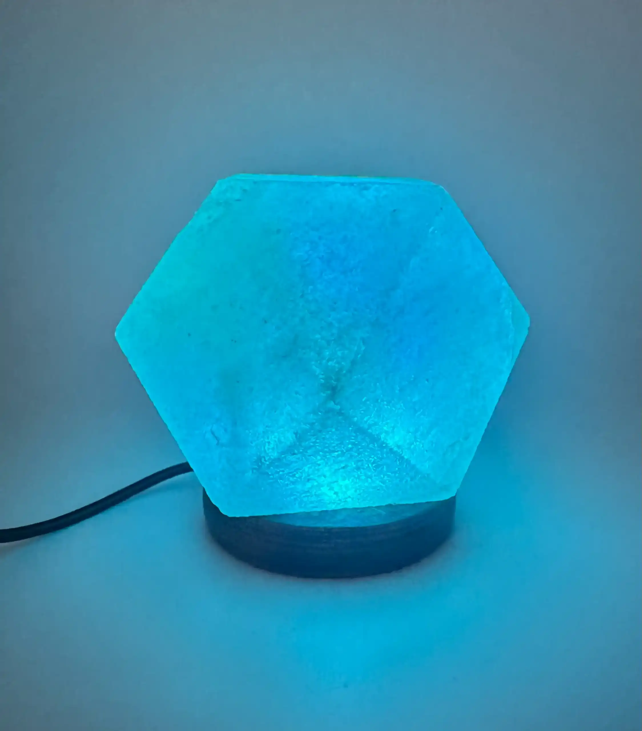 Lampara De Sal Del Himalaya Rombo Led - Imagen 3