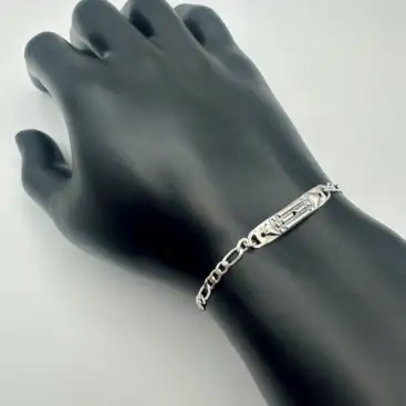 Pulsera Atlante Grande Eslabones Plata De Ley