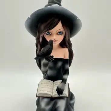 Figura Bruja Con Cuervo