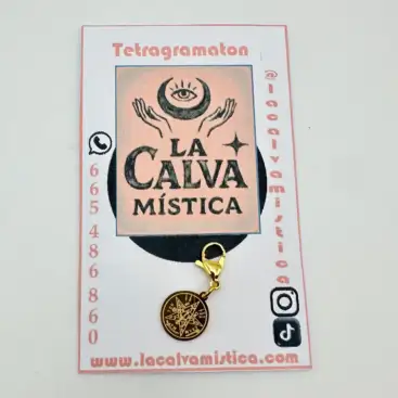 Dije Tetragramaton La Calva Mistica Acero Dorado