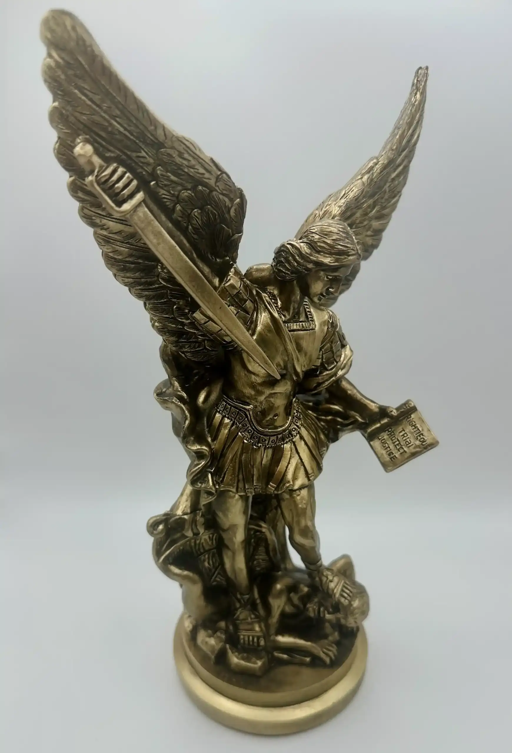 Figura Arcangel Miguel Bronce 30cm - Imagen 2