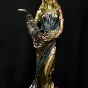 Figura Diosa De La Fortuna Azul 62cm