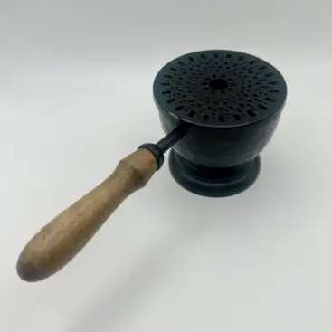 Portainciensos Negro Con Mango De Madera