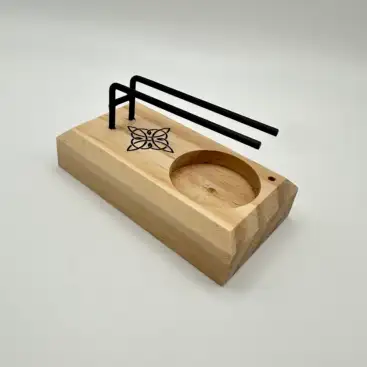 Porta Sahumerio Madera Nudo De Bruja