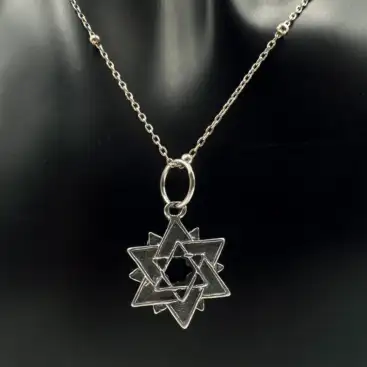 Colgante Estrella De 12 Puntas Plata De Ley