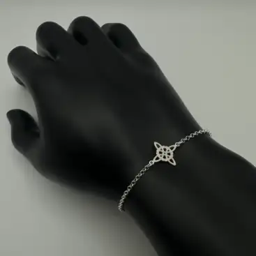 Pulsera Nudo De Bruja Plata De Ley