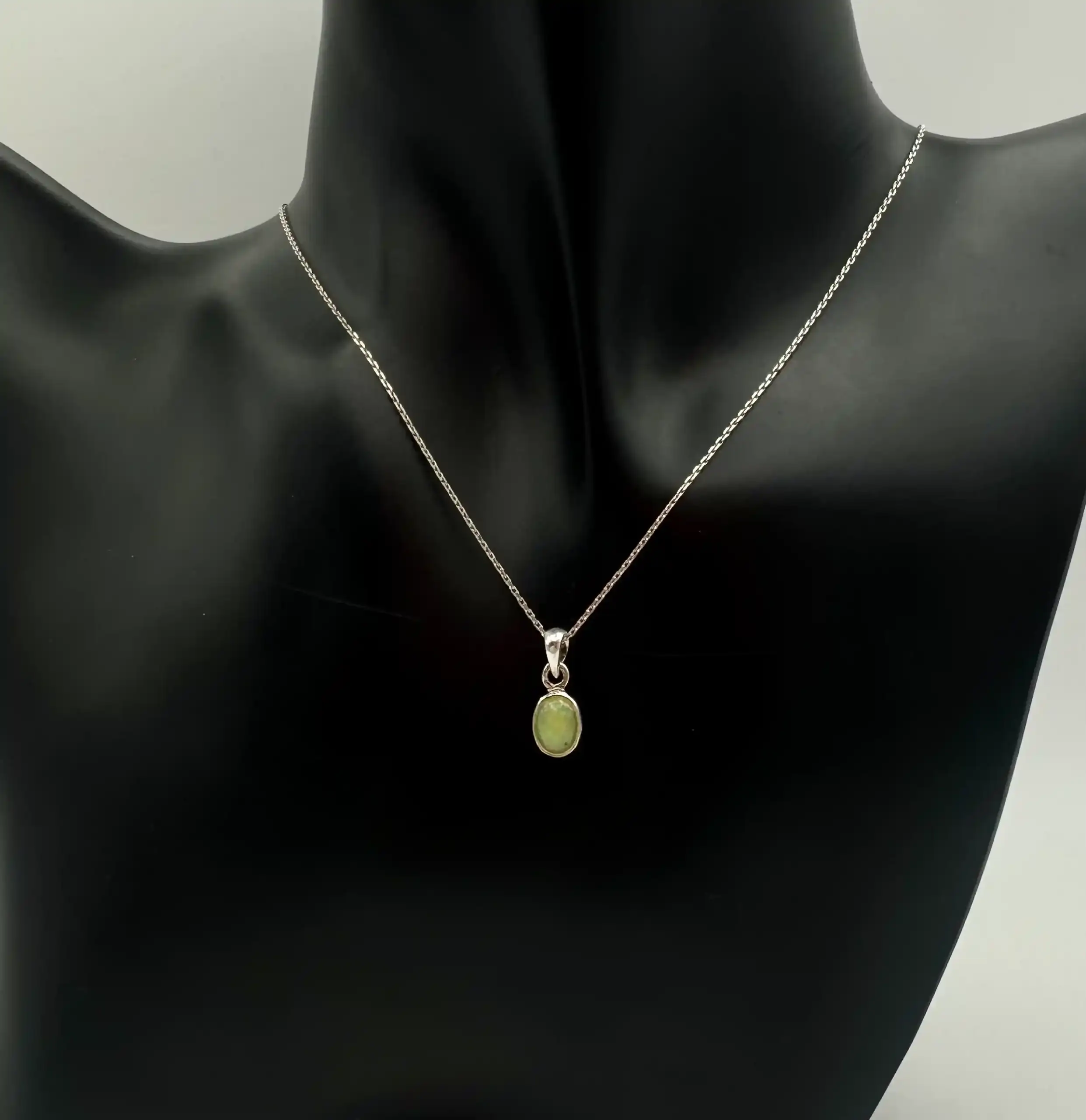 Colgante Ovalo De Opalo Mini Plata De Ley - Imagen 3