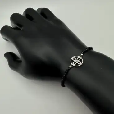Pulsera Sigilo Con Turmalina Facetada Plata De Ley